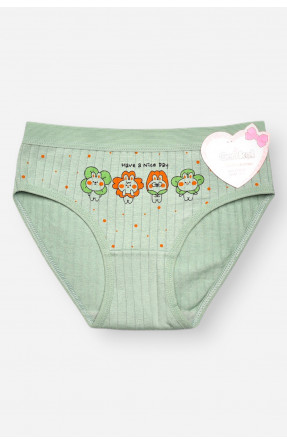Трусики дитячі для дівчинки зеленого кольору з принтом Y1672 209256C