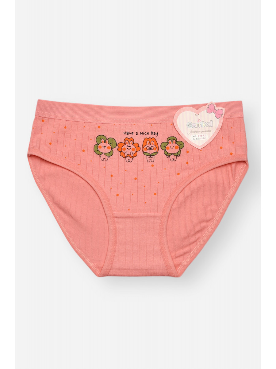 Трусики дитячі для дівчинки рожевого кольору з принтом Y1672 209257C