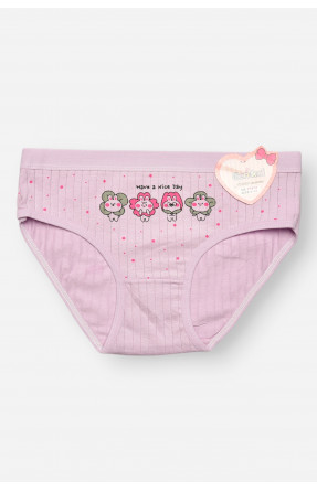 Трусики дитячі для дівчинки бузкового кольору з принтом Y1672 209258C