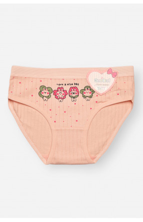 Трусики дитячі для дівчинки персикового кольору з принтом Y1672 209260C