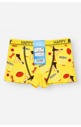 Боксери дитячі для хлопчика жовтого кольору з принтом Z02109 209262C