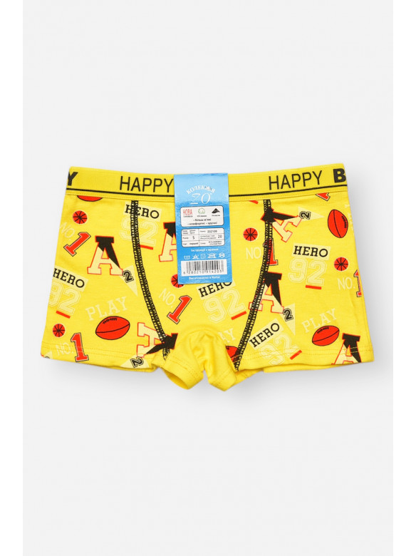 Боксери дитячі для хлопчика жовтого кольору з принтом Z02109 209262C