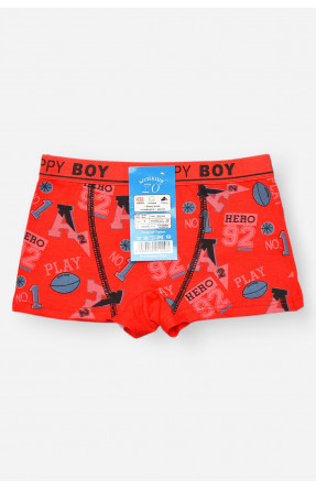Боксери дитячі для хлопчика червоного кольору з принтом Z02109 209263C