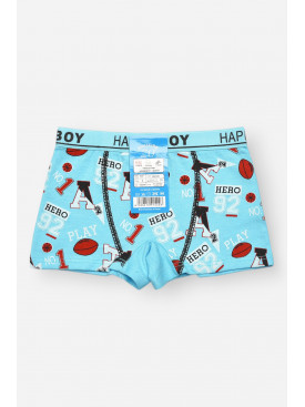 Боксеры детские для мальчика голубого цвета с принтом Z02109 209264C