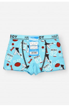 Боксери дитячі для хлопчика блакитного кольору з принтом Z02109 209264C