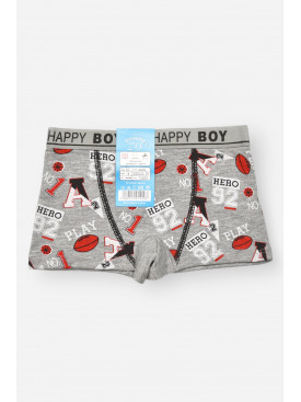 Боксеры детские для мальчика серого цвета с принтом Z02109 209265C