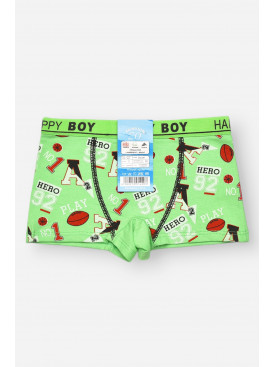 Боксеры детские для мальчика зеленого цвета с принтом Z02109 209266C