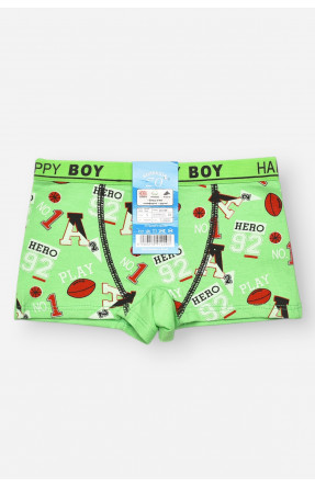 Боксери дитячі для хлопчика зеленого кольору з принтом Z02109 209266C