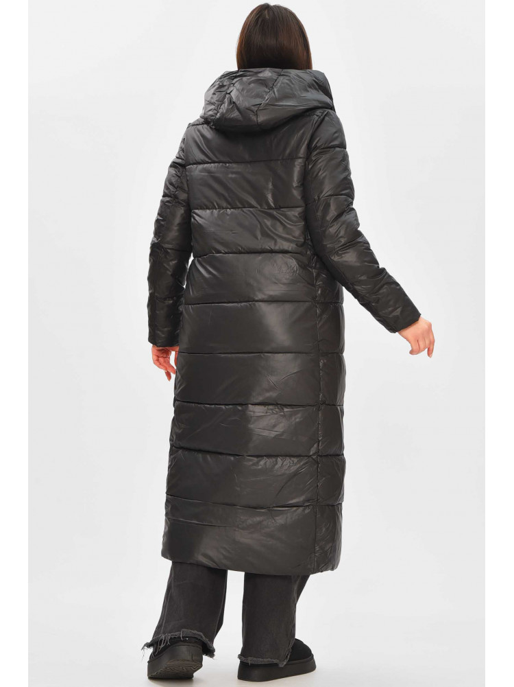 Куртка жіноча подовжена зима  чорного кольору 6871 209268C