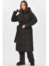 Куртка жіноча подовжена зима чорного кольору 9981 209269C