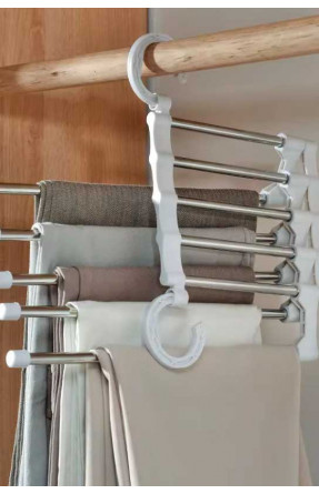 Вішалка-органайзер для штанів багатоярусна металева 5в1 209298C