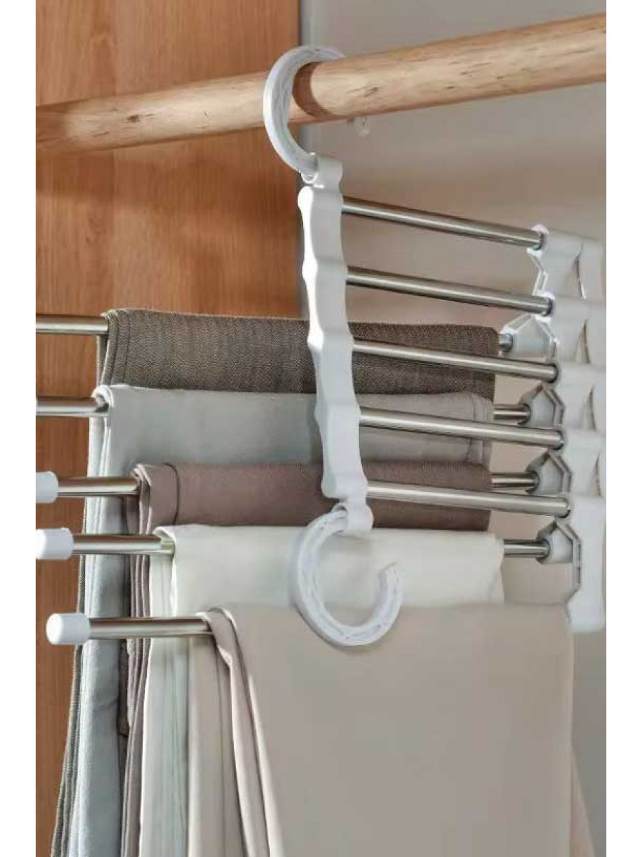 Вішалка-органайзер для штанів багатоярусна металева 5в1 209298C