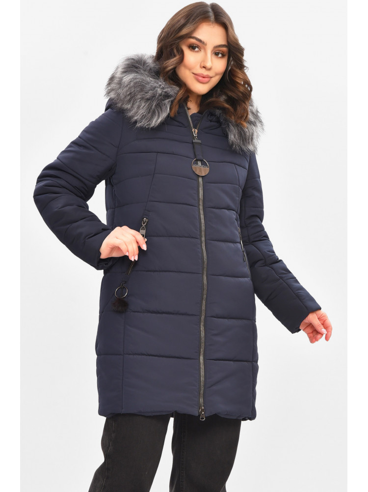 Куртка жіноча єврозима темно-синього кольору 209307C