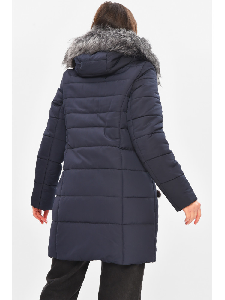 Куртка жіноча єврозима темно-синього кольору 209307C