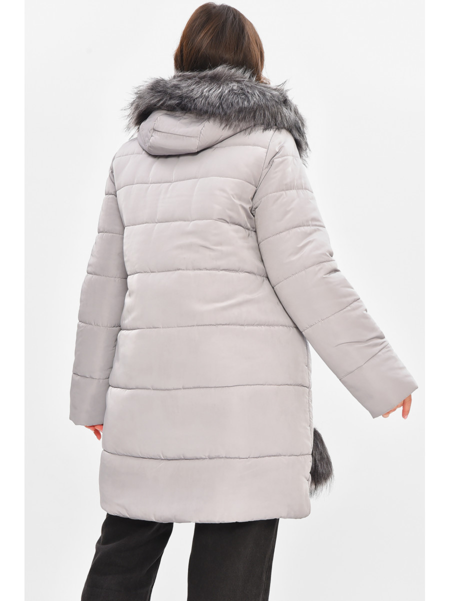 Куртка жіноча єврозима темно-сірого кольору 209308C