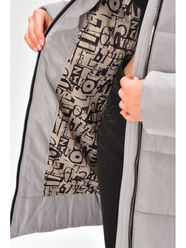 Куртка жіноча єврозима темно-сірого кольору 209308C