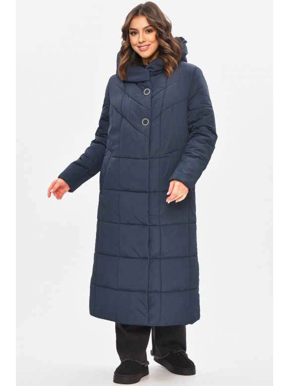 Куртка женская еврозима тёмно-синего цвета 209309C