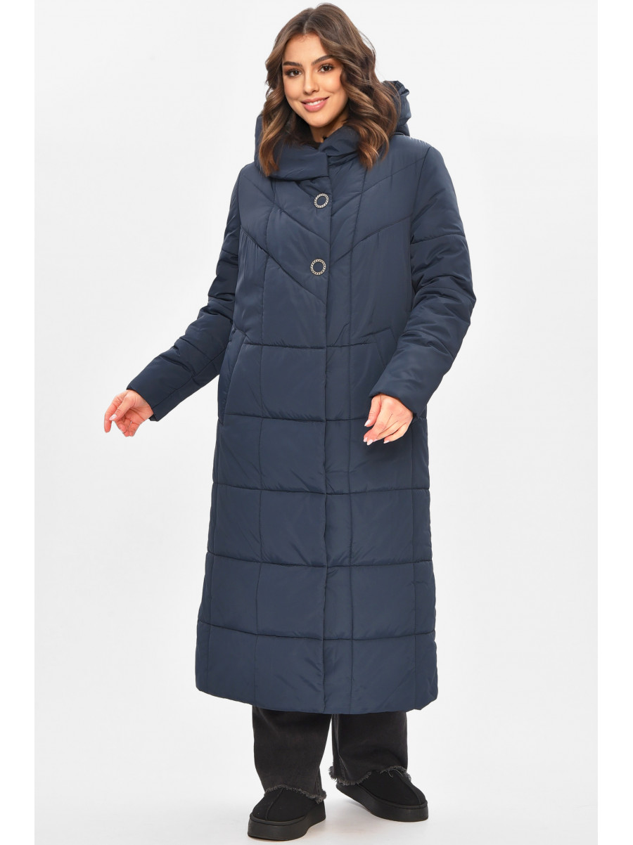 Куртка женская еврозима тёмно-синего цвета 209309C