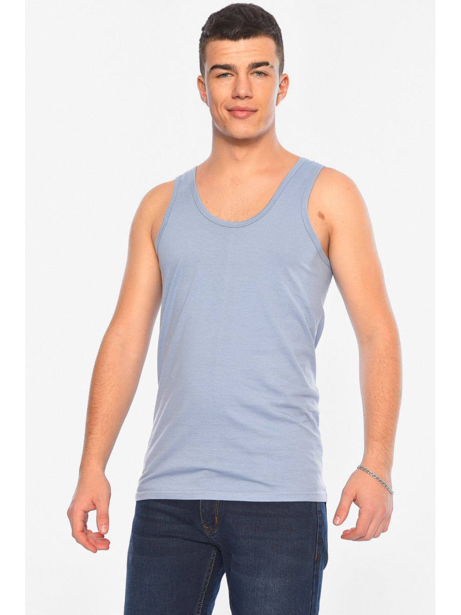 Майка чоловіча однотонна світло-сірого кольору Уцінка 1111 209311C