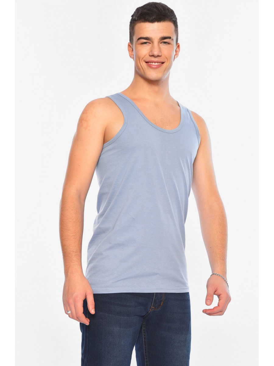 Майка чоловіча однотонна світло-сірого кольору Уцінка 1111 209311C