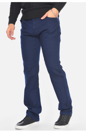 Джинси чоловічі однотонні синього кольору Уцінка 1042 209312C