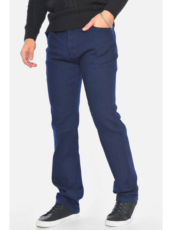 Джинси чоловічі однотонні синього кольору Уцінка 1042 209312C