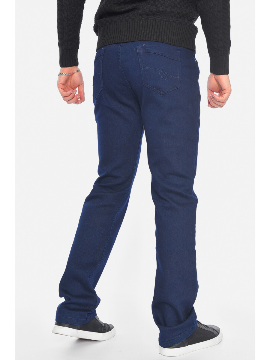 Джинси чоловічі однотонні синього кольору Уцінка 1042 209312C