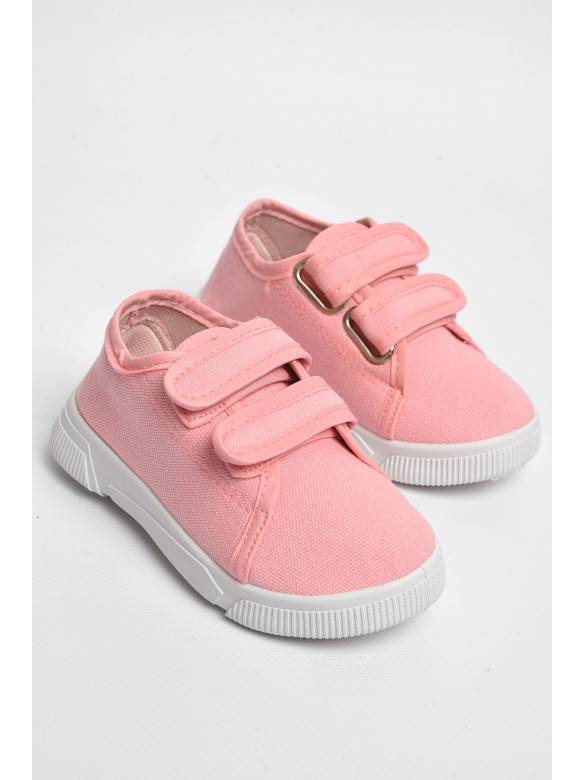 Мокасини дитячі світло-рожевого кольору на липучці Уцінка ХНВ-5 209313C