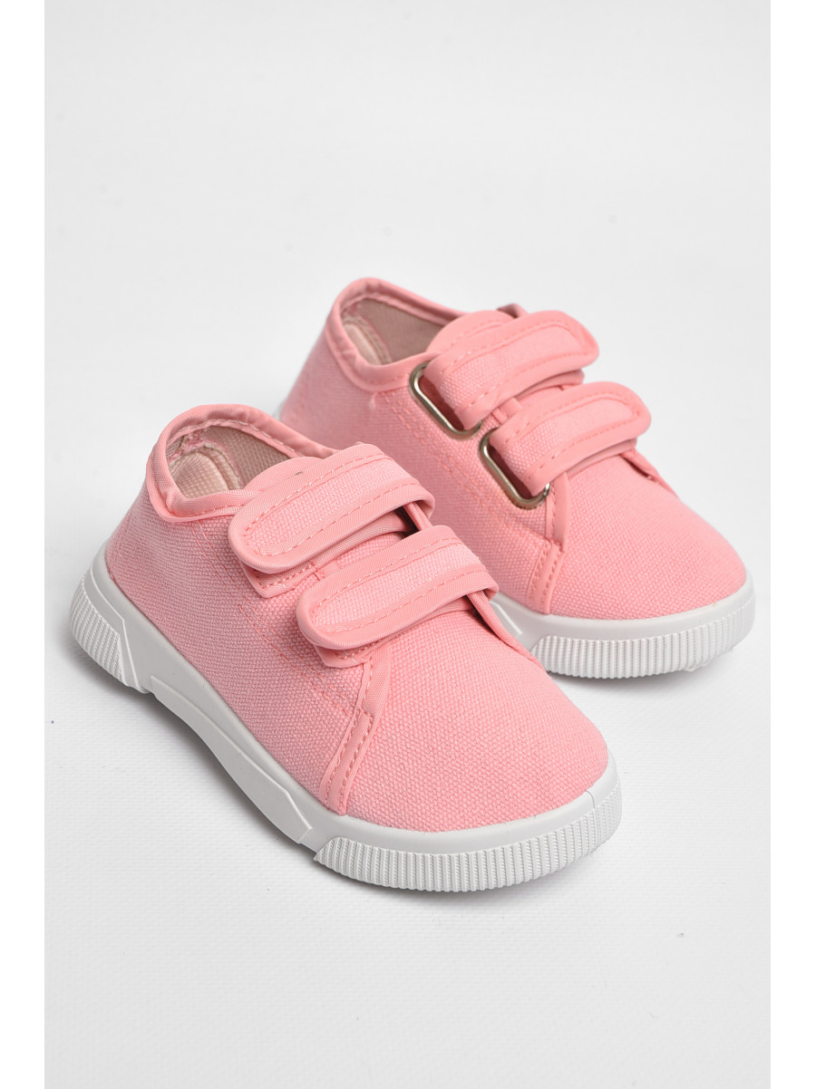Мокасини дитячі світло-рожевого кольору на липучці Уцінка ХНВ-5 209313C