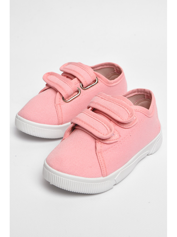 Мокасини дитячі світло-рожевого кольору на липучці Уцінка ХНВ-5 209313C