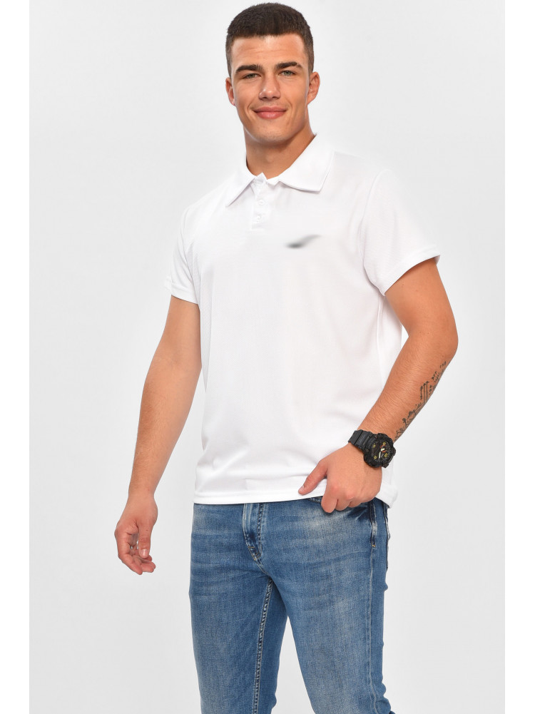 Футболка чоловіча поло білого кольору Уцінка 209315C