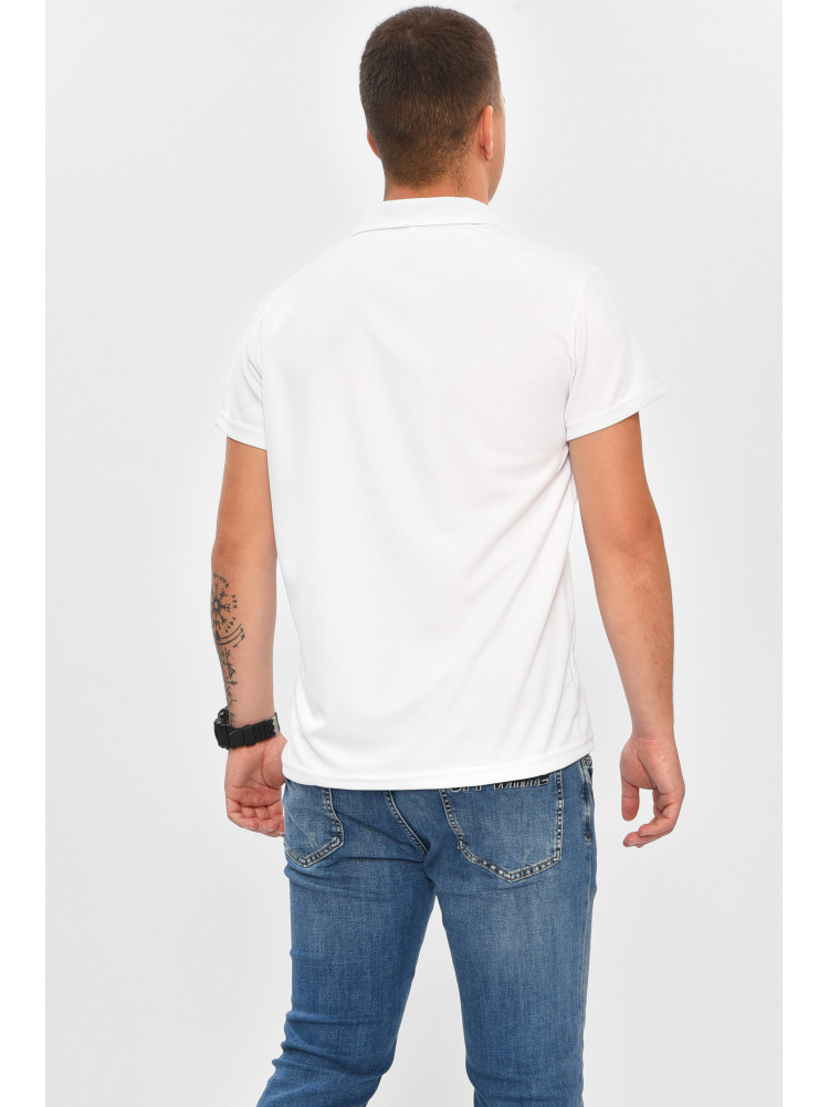Футболка чоловіча поло білого кольору Уцінка 209315C