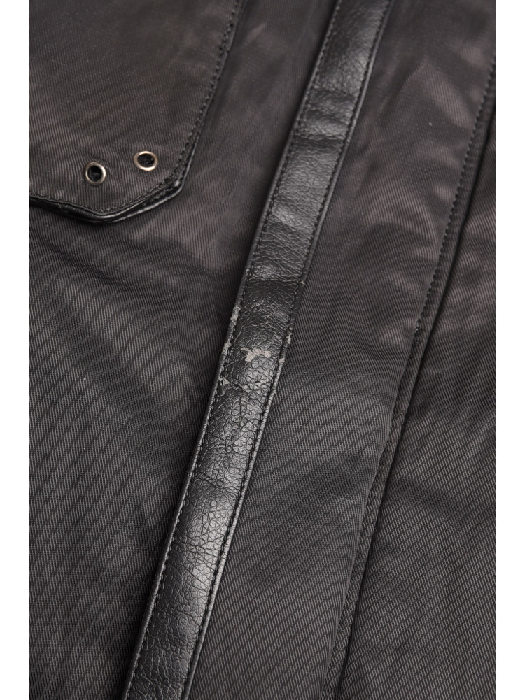 Куртка чоловіча напівбатальна єврозима чорного кольору Уцінка 28726 209317C