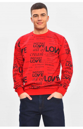 Світшот чоловічий червоного кольору з принтом 209318C