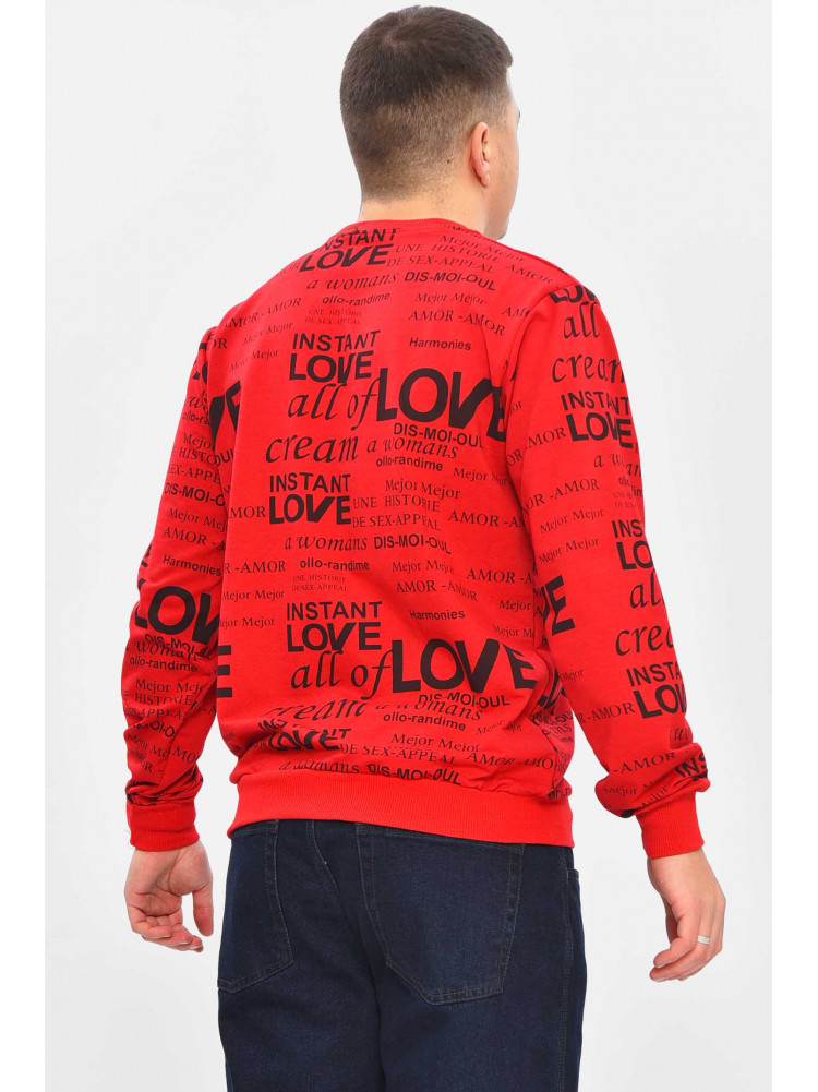 Світшот чоловічий червоного кольору з принтом 209318C