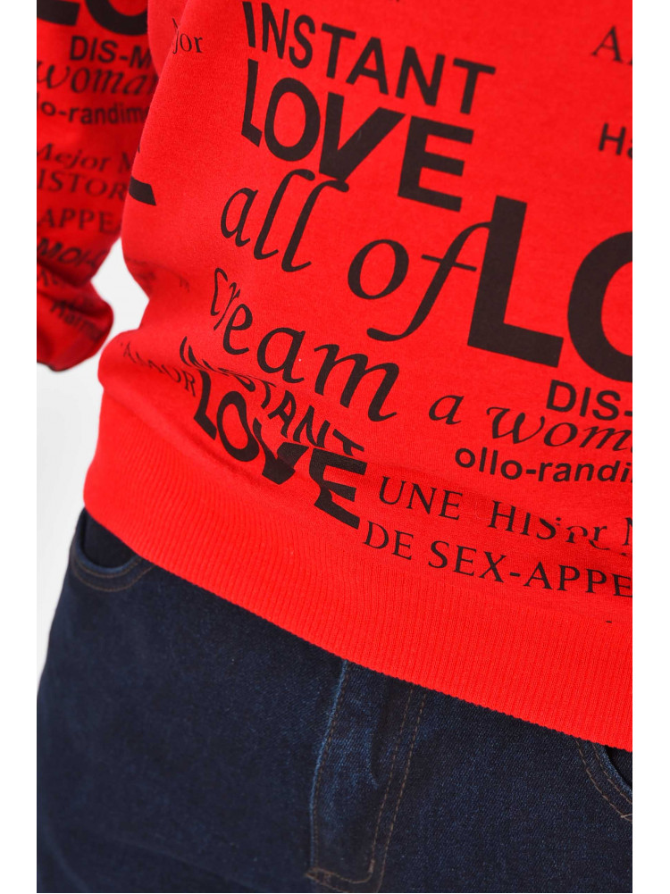 Світшот чоловічий червоного кольору з принтом 209318C