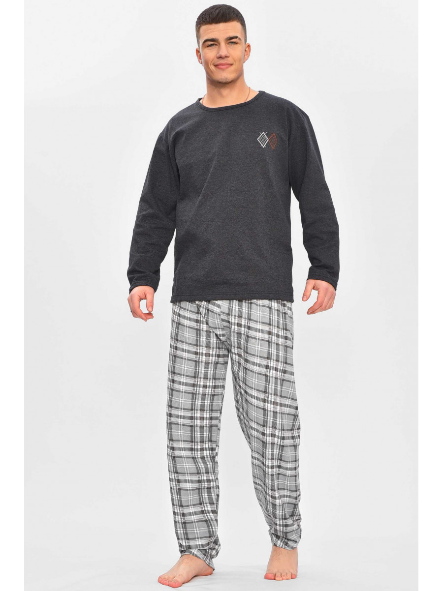 Піжама чоловіча синього кольору з принтом 16385 209324C