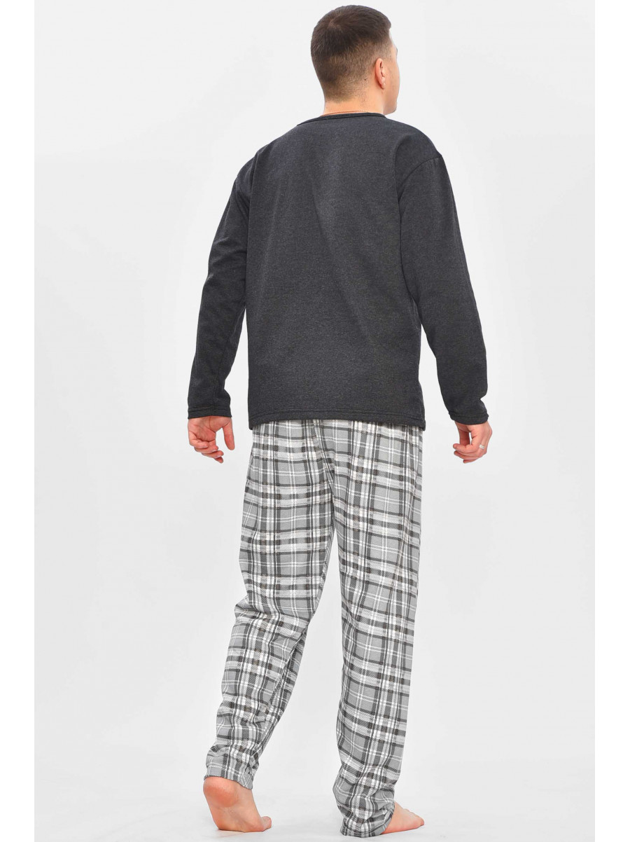 Піжама чоловіча синього кольору з принтом 16385 209324C