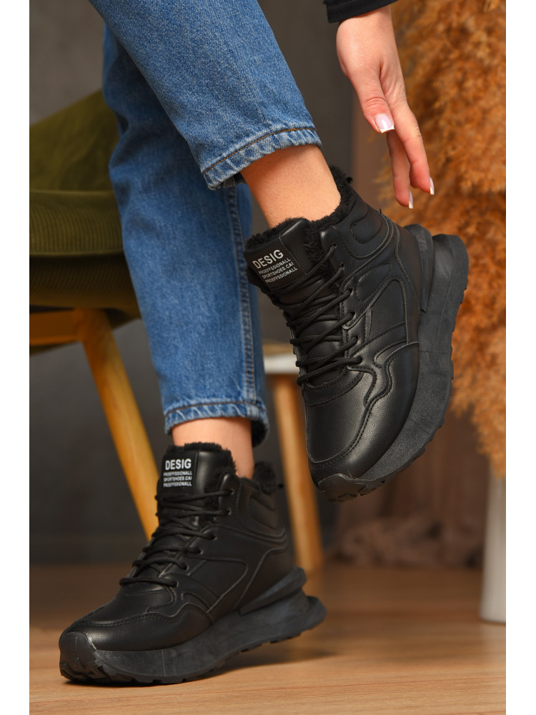 Кросівки зимові жіночі чорного кольору 635-1 209330C