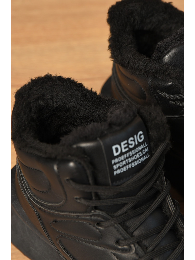 Кросівки зимові жіночі чорного кольору 635-1 209330C