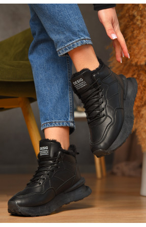 Кросівки зимові жіночі чорного кольору 635-4 209331C