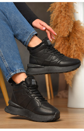 Кросівки зимові жіночі чорного кольору 635-14 209332C