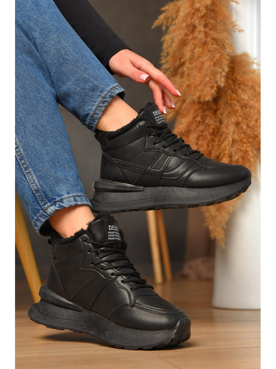 Кросівки зимові жіночі чорного кольору 635-14 209332C