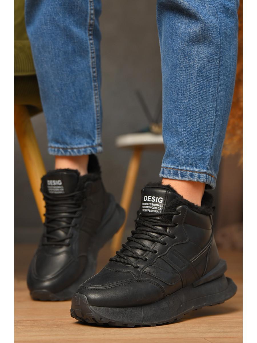 Кросівки зимові жіночі чорного кольору 635-14 209332C