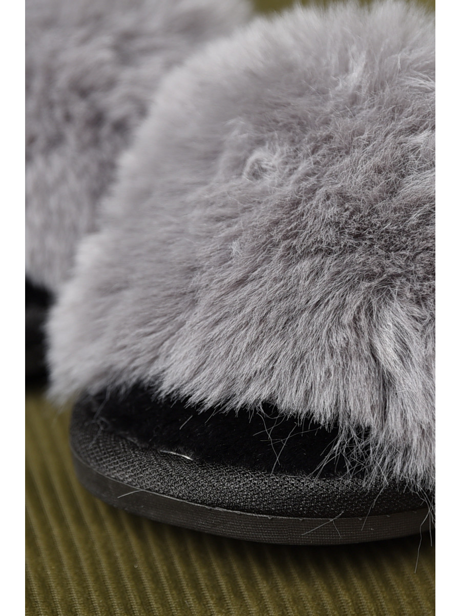 Тапочки домашние женские меховые серого цвета 88С 209336C