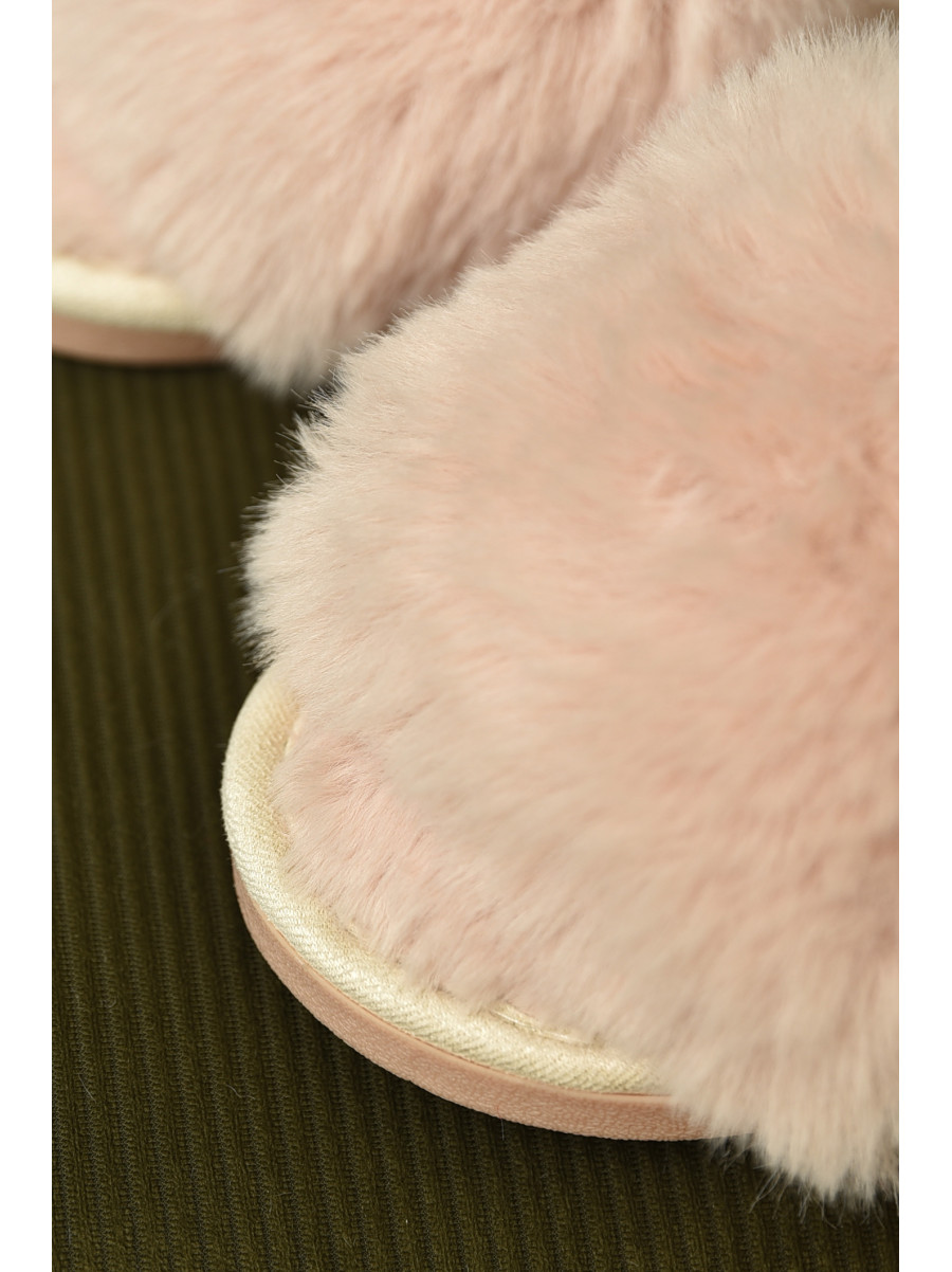 Тапочки домашние женские меховые светло-бежевого цвета р-2 209337C