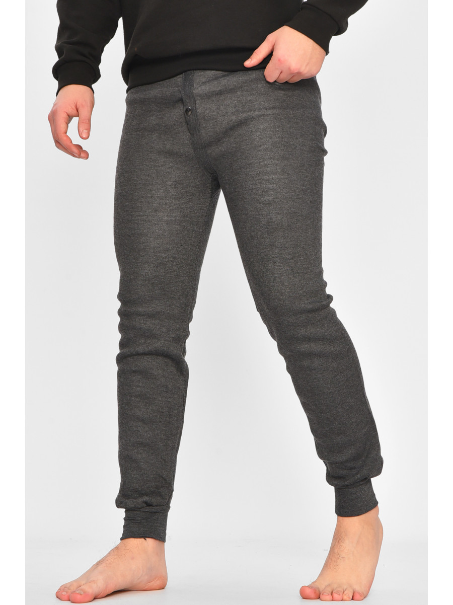 Подштанники мужские на флисе тёмно-серого цвета А8021 209343C
