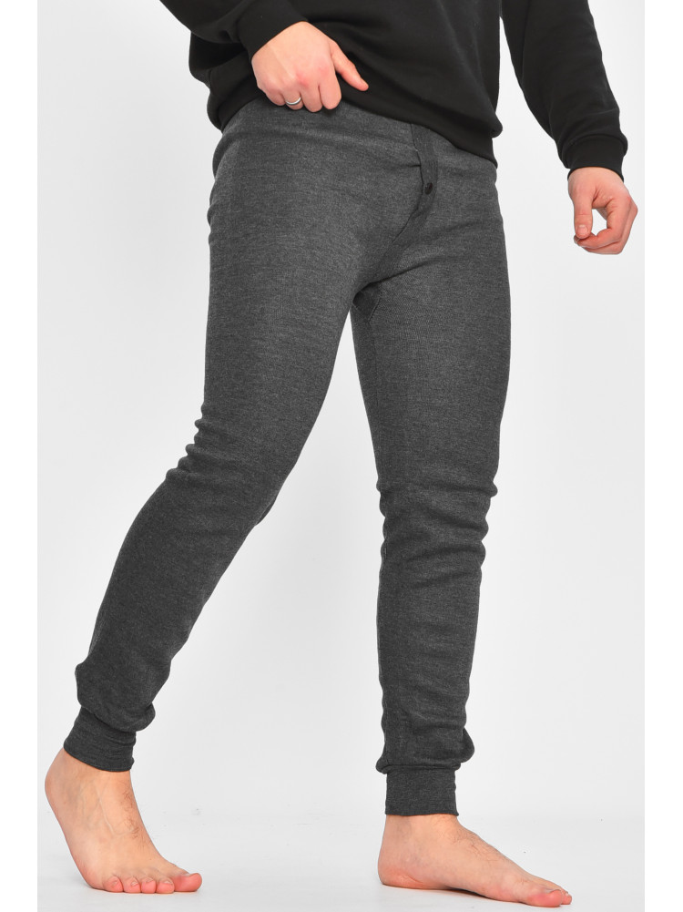 Подштанники мужские на флисе тёмно-серого цвета А8021 209343C