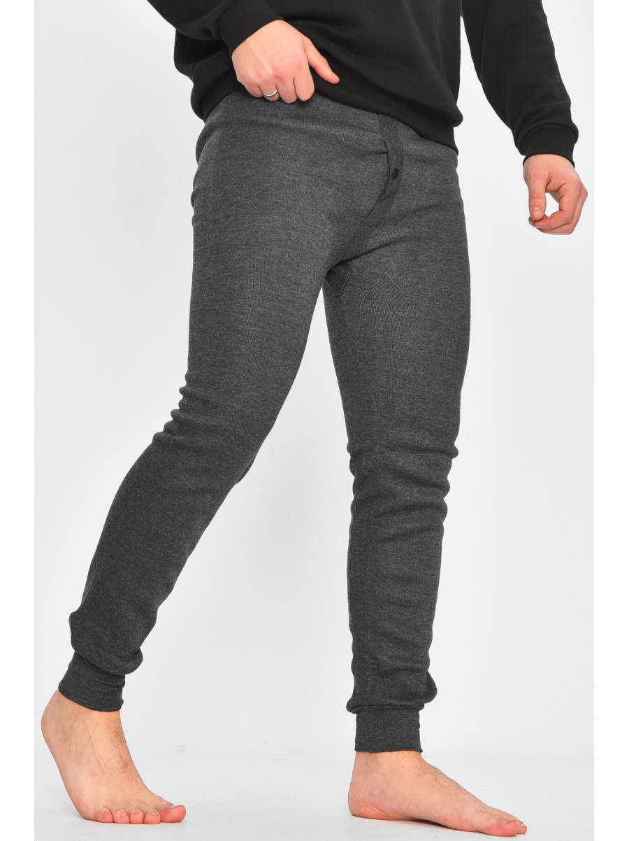 Подштанники мужские на флисе тёмно-серого цвета А8021 209343C