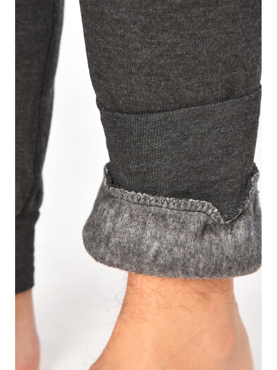 Подштанники мужские на флисе тёмно-серого цвета А8021 209343C